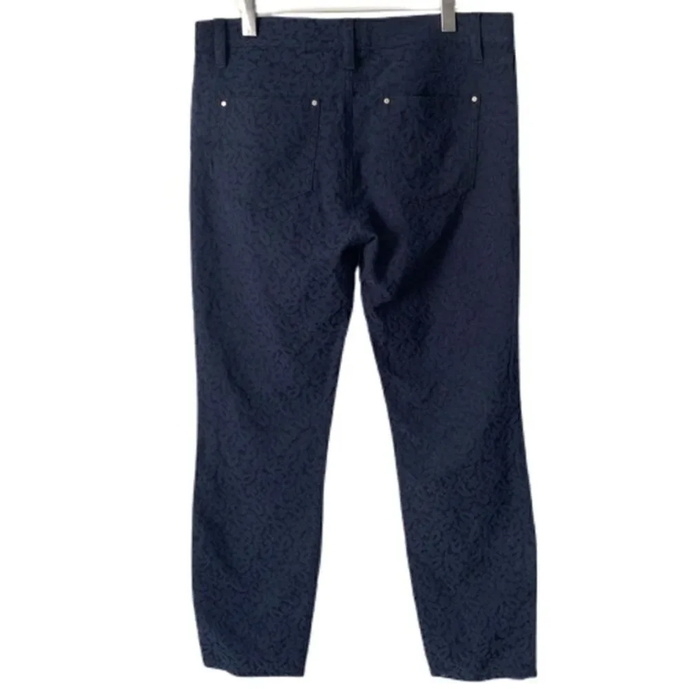 Club Monaco Women’s Paisley Print Ankle Denim Pants